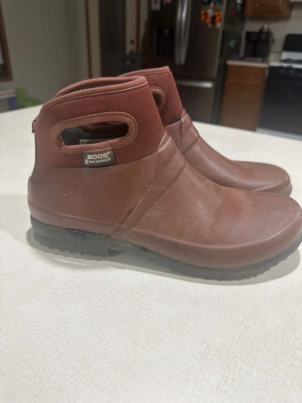 Bogs Womens Seattle Mid Waterproof Rain Boots Brown Size 10